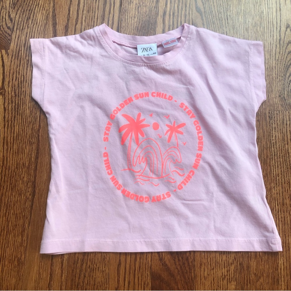 NEW Zara Pink Tee 9-12 Months